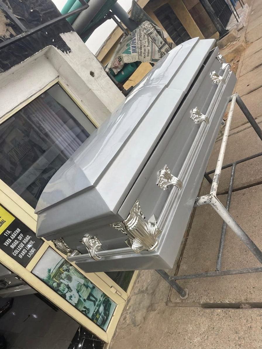 Brushed Silver Casket