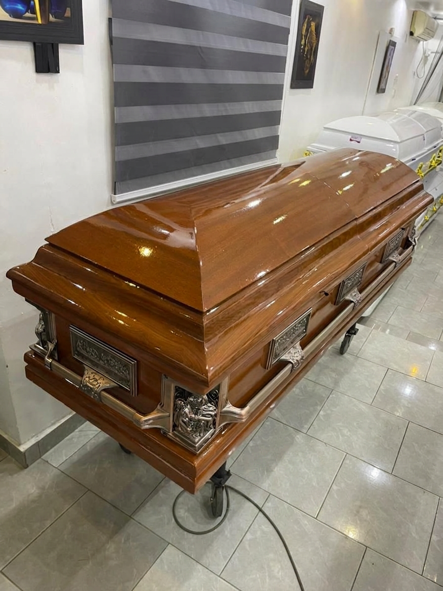 Polished Mahogany Casket