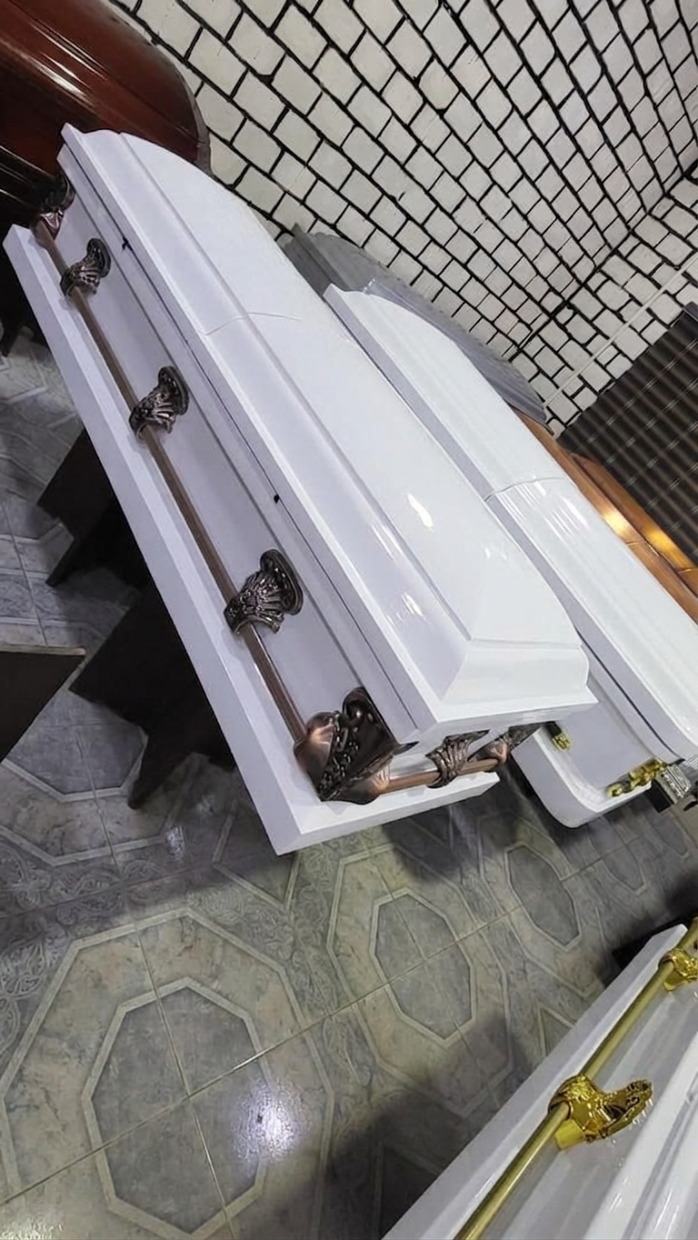 White Open-View Casket