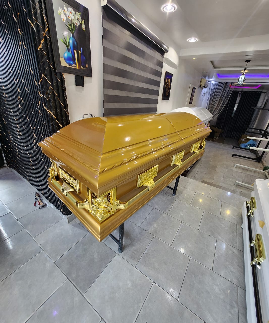 Royal Gold Casket — Showroom View
